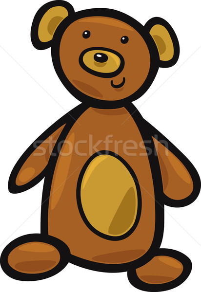 Teddybär Karikatur Illustration cute Spielzeug Lächeln Stock foto © izakowski
