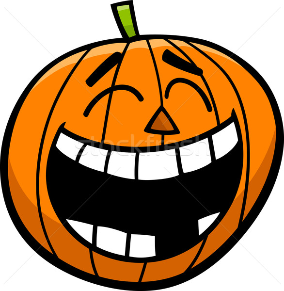 laughing pumpkin cartoon illustration Stock photo © izakowski