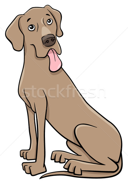 чистокровных собак Cartoon иллюстрация собака счастливым Сток-фото © izakowski