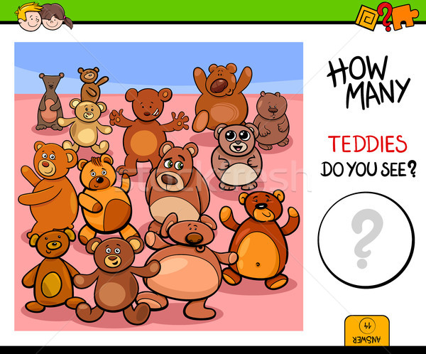 counting teddy bears educational game Stock photo © izakowski