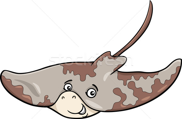 ray fish cartoon illustration Stock photo © izakowski