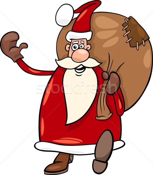 santa claus christmas cartoon illustration Stock photo © izakowski