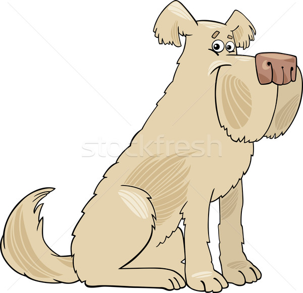 Juhászkutya kócos kutya rajz illusztráció vicces Stock fotó © izakowski