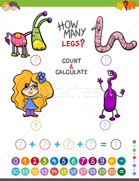 count ant add activity for kids Stock photo © izakowski