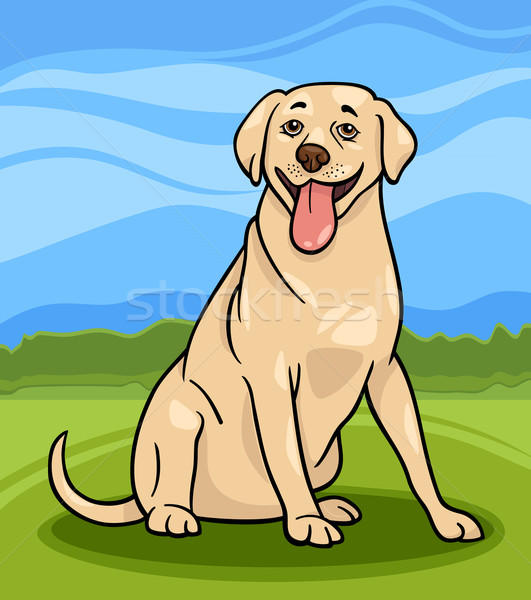 Stock photo: labrador retriever dog cartoon illustration