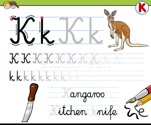 how to write letter k Stock photo © izakowski