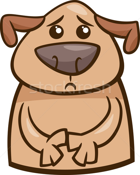 mood sad dog cartoon illustration Stock photo © izakowski