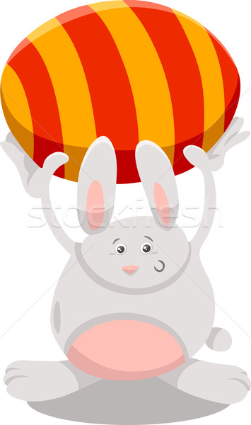 Bunny easter egg cartoon illustratie cute Easter Bunny Stockfoto © izakowski