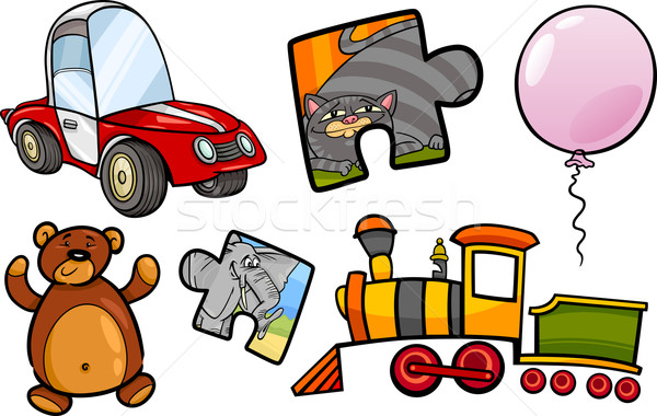 toys objects cartoon illustration set Stock photo © izakowski