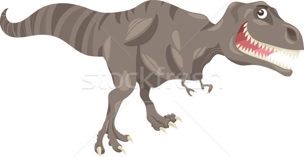 Stock photo: tyrannosaurus dinosaur cartoon illustration