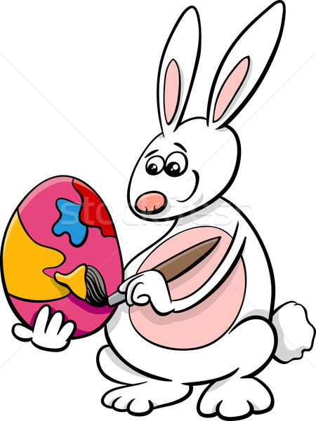 easter bunny cartoon illustration Stock photo © izakowski