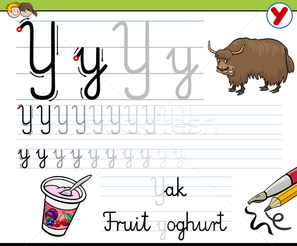 how to write letter y Stock photo © izakowski