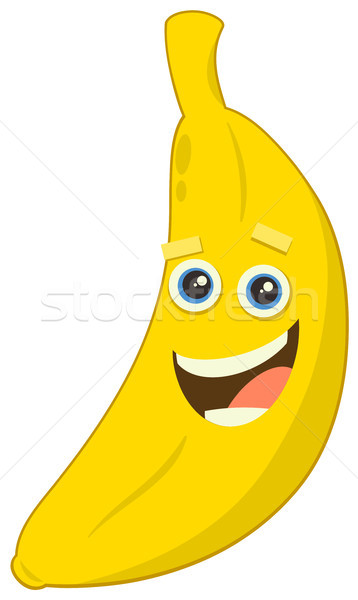 cartoon banana fruit character Stock photo © izakowski