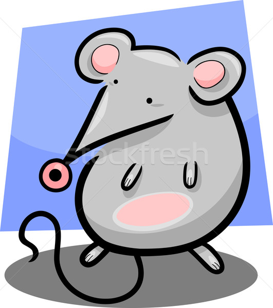 Cute mouse cartoon illustrazione piccolo grigio Foto d'archivio © izakowski