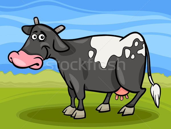 Stock photo: cow farm animal cartoon illustration