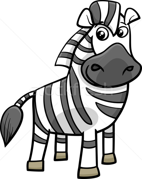 Zebra dier cartoon illustratie grappig afrikaanse Stockfoto © izakowski