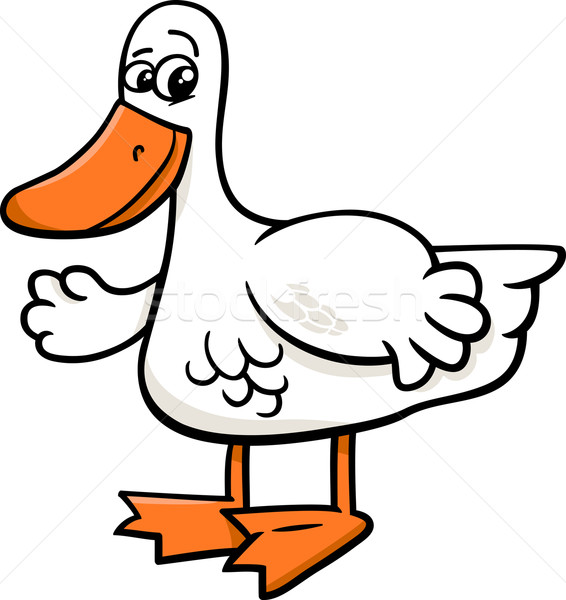 duck bird farm animal cartoon Stock photo © izakowski