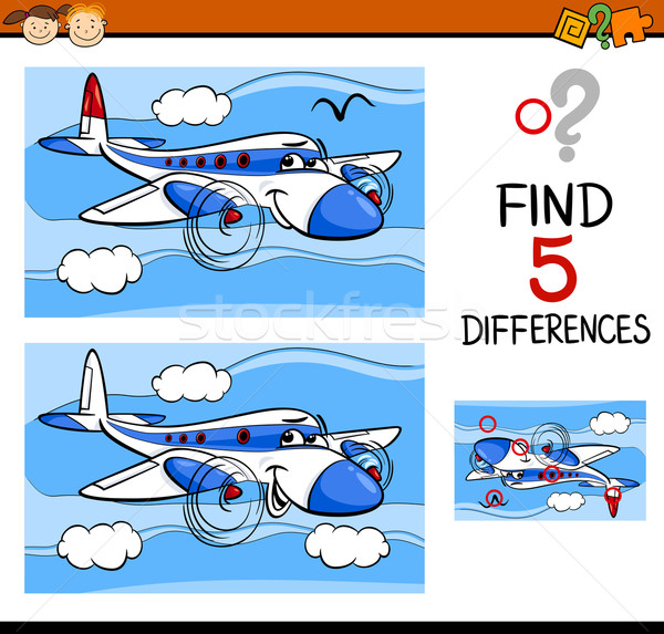 Trovare differenze compito cartoon illustrazione Foto d'archivio © izakowski