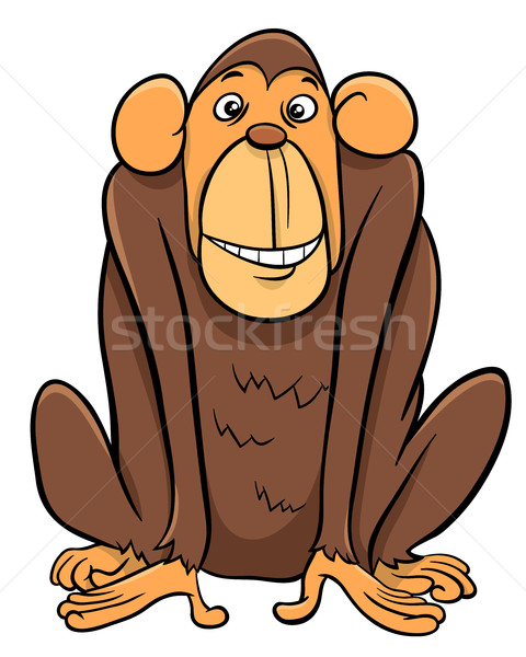 ape animal character Stock photo © izakowski