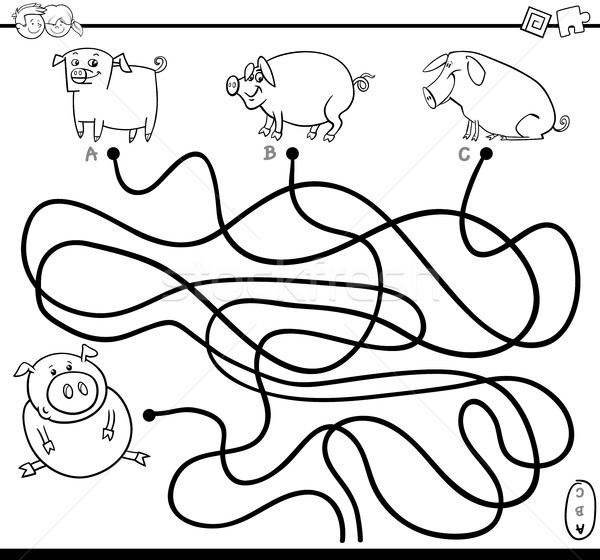 path game coloring page Stock photo © izakowski