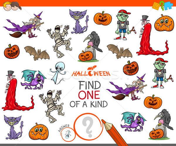 one of a kind game with Halloween characters Stock photo © izakowski