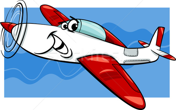 Baixo · asa · ar · avião · desenho · animado · ilustração - ilustração de  vetor © izakowski (#4062414)