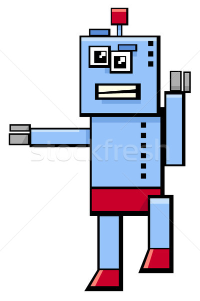 Robot cartoon fantasie karakter illustratie science fiction Stockfoto © izakowski