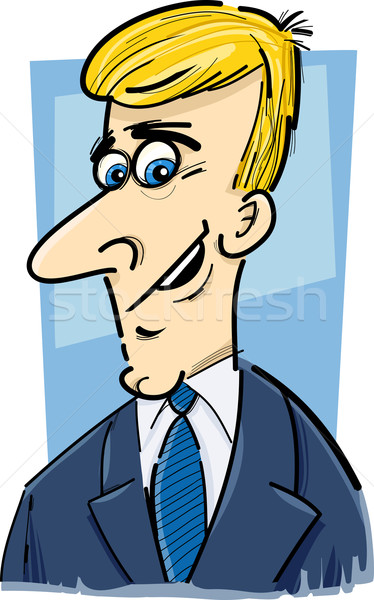 Biznesmen karykatura cartoon ilustracja człowiek charakter Zdjęcia stock © izakowski