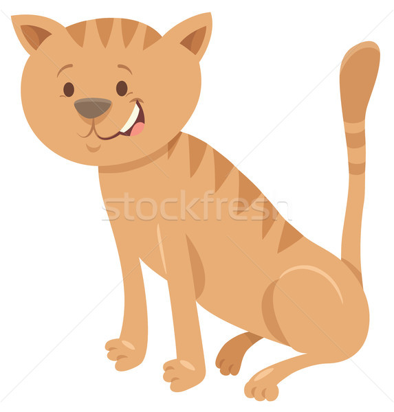 Pisica domestica desen animat ilustrare drăguţ Imagine de stoc © izakowski