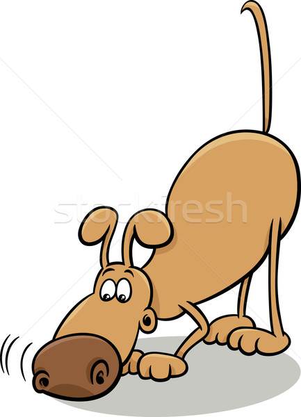 tracking dog cartoon illustration Stock photo © izakowski