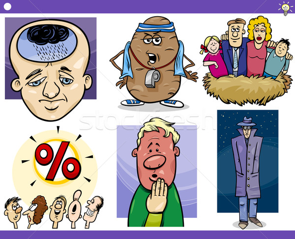 cartoon concepts and ideas set Stock photo © izakowski