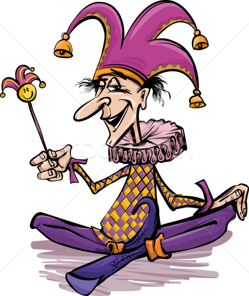 jester or joker cartoon illustration Stock photo © izakowski