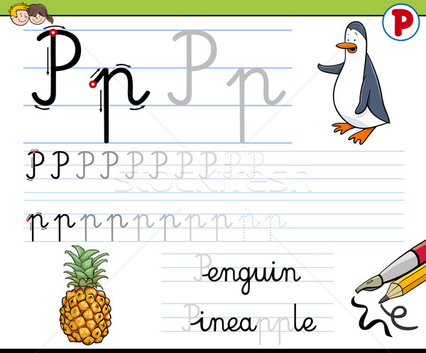 how to write letter p Stock photo © izakowski