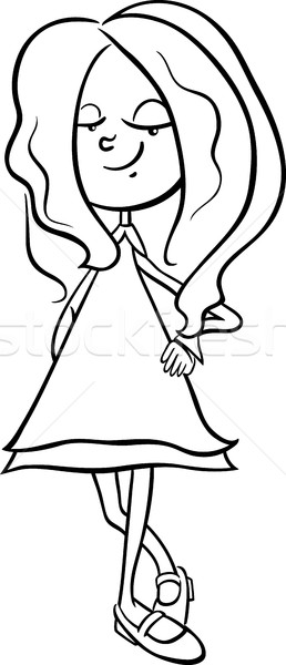 Girl Coloring Pages Stock Photos and Pictures - 75,648 Images