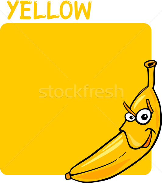 Color Yellow and Banana Cartoon Stock photo © izakowski