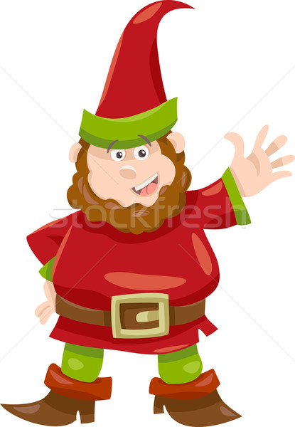 gnome or dwarf cartoon illustration Stock photo © izakowski