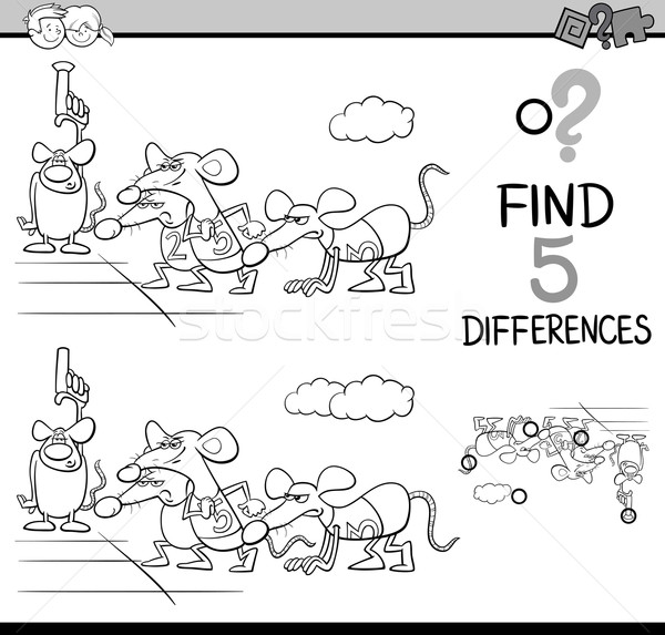 differences activity coloring book Stock photo © izakowski