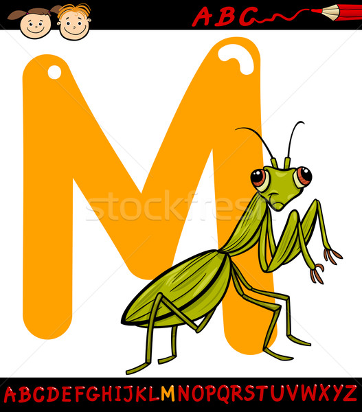 Lettre m cartoon illustration alphabet [[stock_photo]] © izakowski