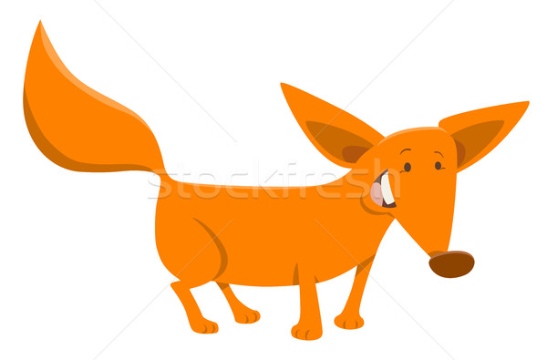 fox cartoon animal character Stock photo © izakowski