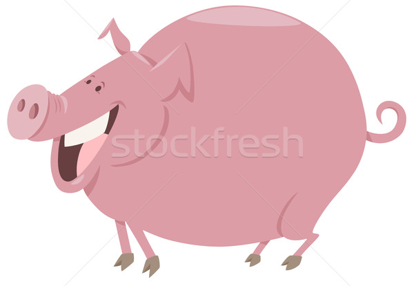 cartoon pig farm animal character Stock photo © izakowski