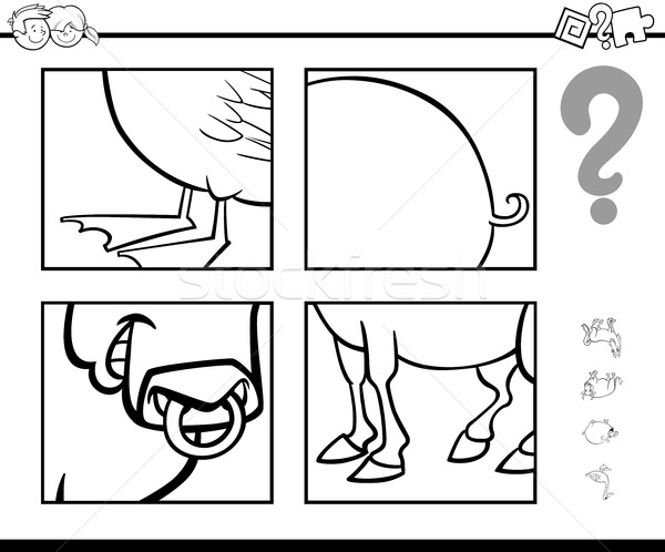 Stock photo: guess animal coloring page