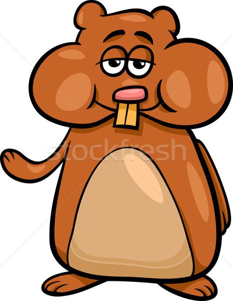 Hamster personnage cartoon illustration drôle heureux Photo stock © izakowski
