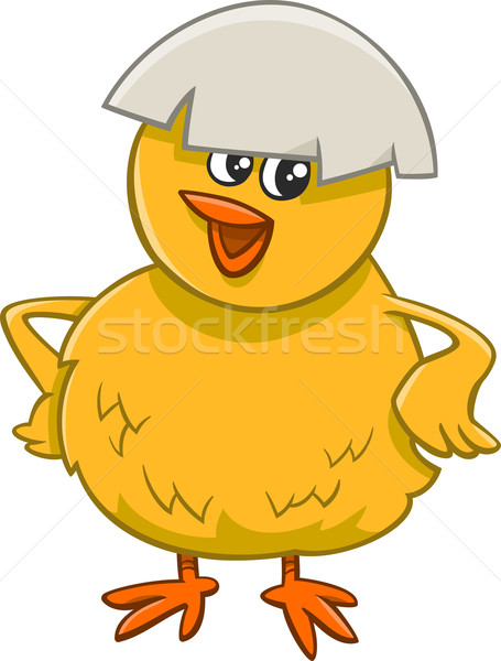 little chick cartoon character Stock photo © izakowski