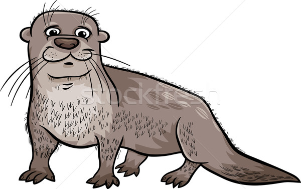 otter animal cartoon illustration Stock photo © izakowski