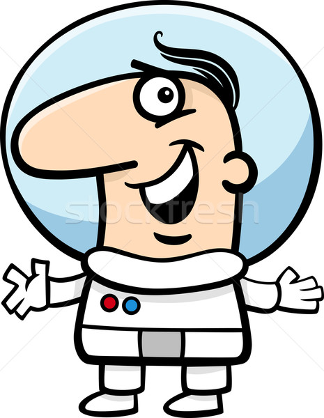 астронавт Cartoon иллюстрация смешные пространстве костюм Сток-фото © izakowski
