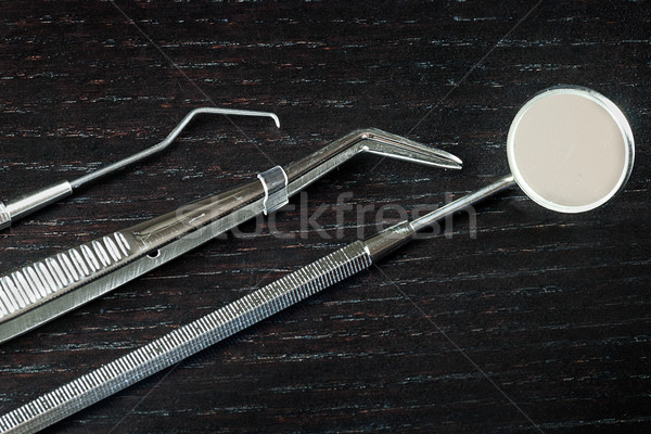 Stomatologicznych narzędzia zdrowia lustra zębów Zdjęcia stock © jackethead