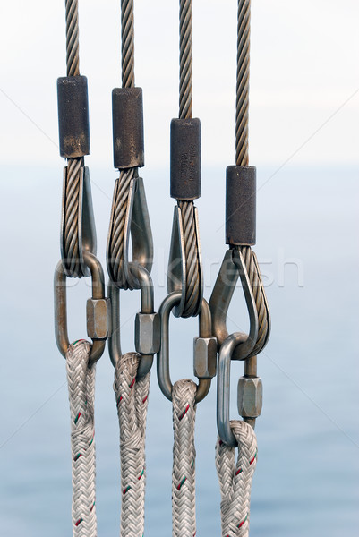 Makro łodzi wody kabel wiatr Zdjęcia stock © jackethead