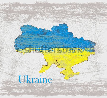 Ukraina grunge Pokaż banderą wewnątrz tekstury Zdjęcia stock © JackyBrown