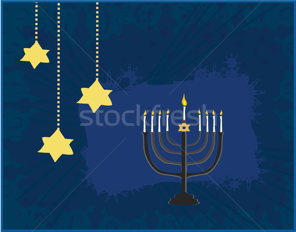 Vector illustration of hanukkah menorah abstract card  Stock photo © JackyBrown