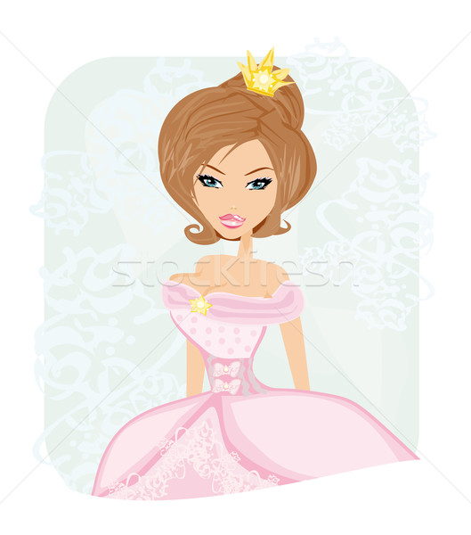 Vector illustration of beauty-bride princess  Stock photo © JackyBrown